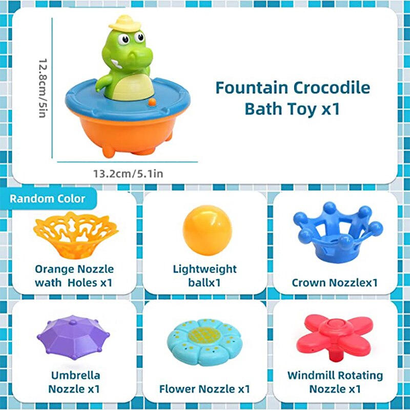 Fountain of Crocodile Bath Toys - Montessori Vision