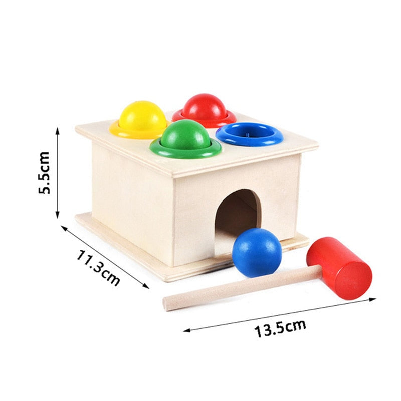 Children Wooden Hammering Ball Toy - Montessori Vision