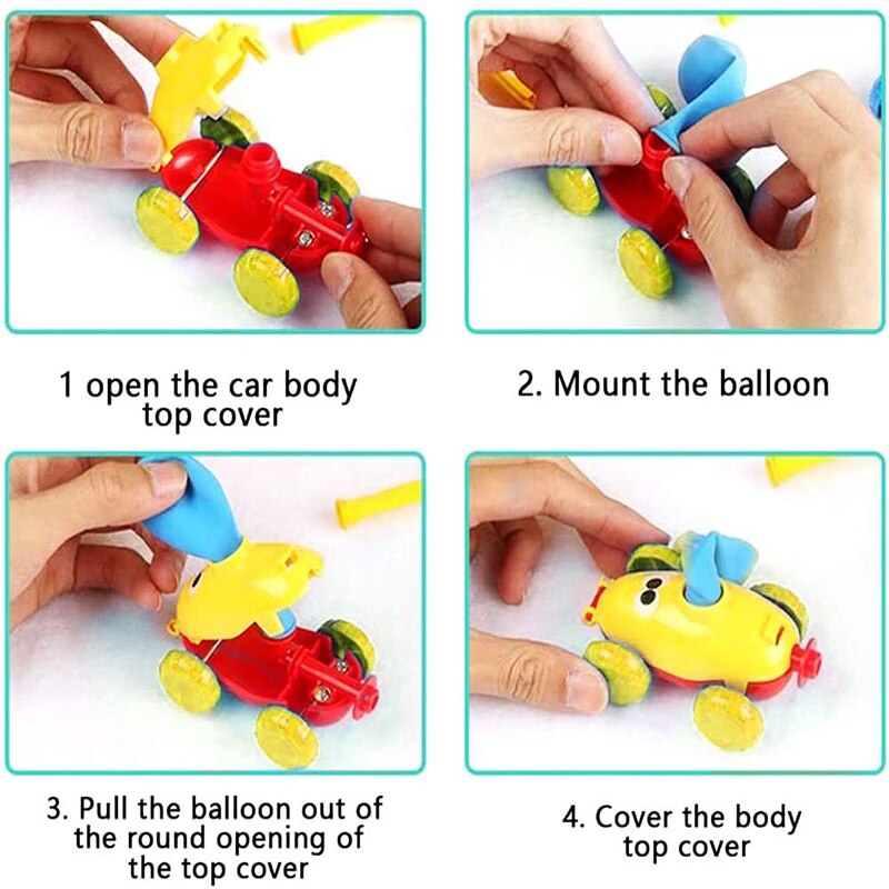 Children's Balloon Powered Launch Car - Montessori Vision