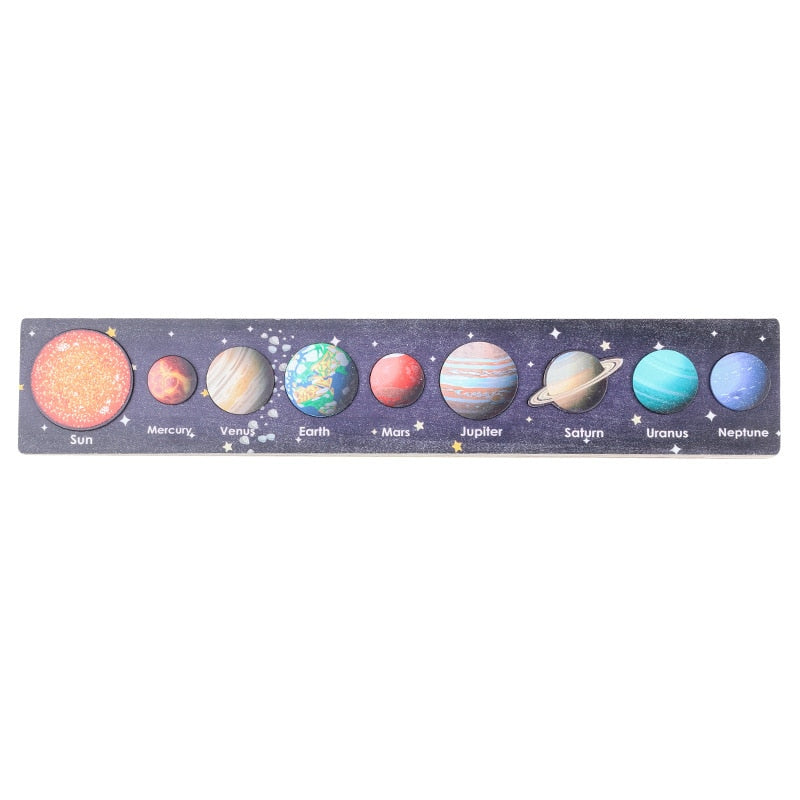 Earth Sun Solar System Planets Wooden Toys - Montessori Vision