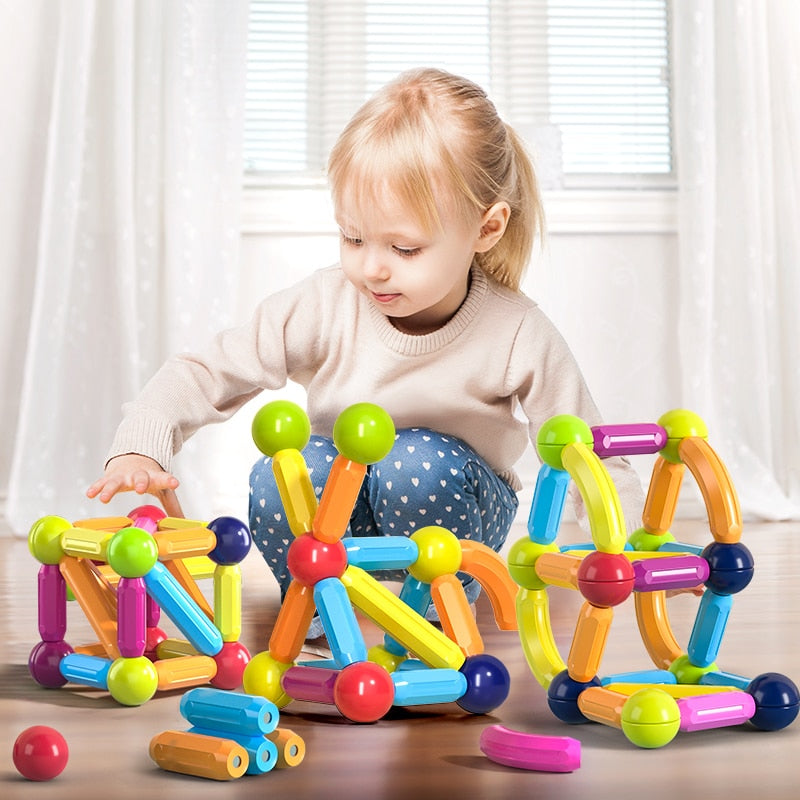 Magnetic Balls Stick Building Blocks Toys - Montessori Vision