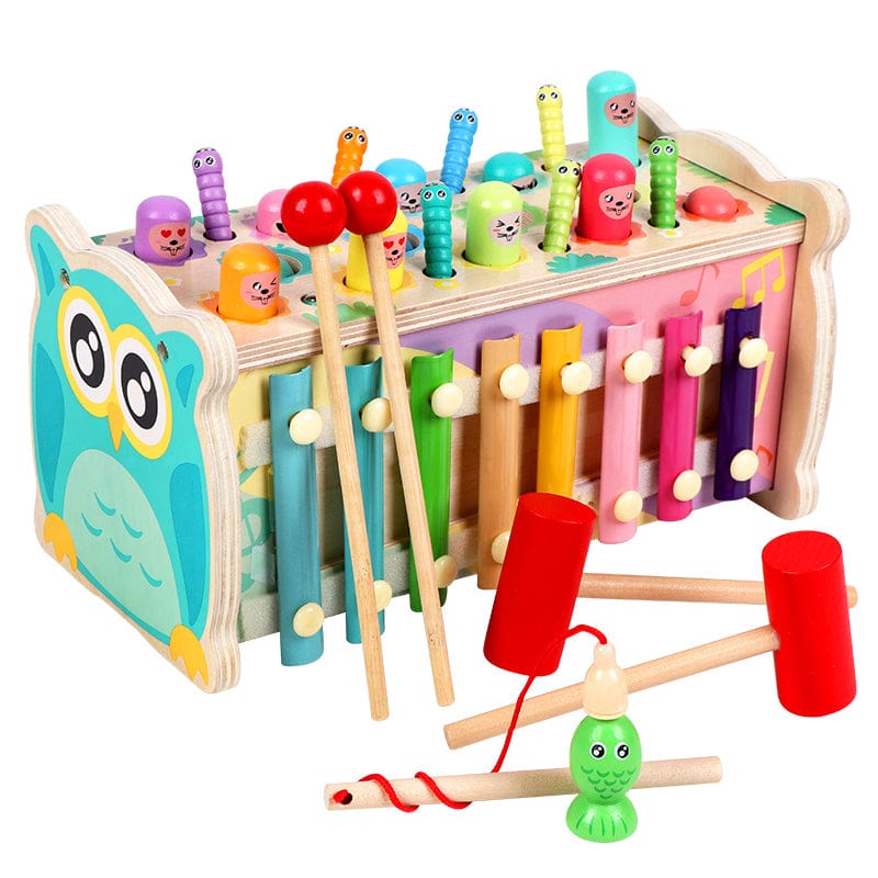 All-In-One Wooden Toy - Toy Box For Kids | Montessori Vision