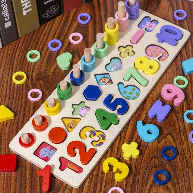 3D Wooden Montessori Arithmetic Building Block Toy - Montessori Vision