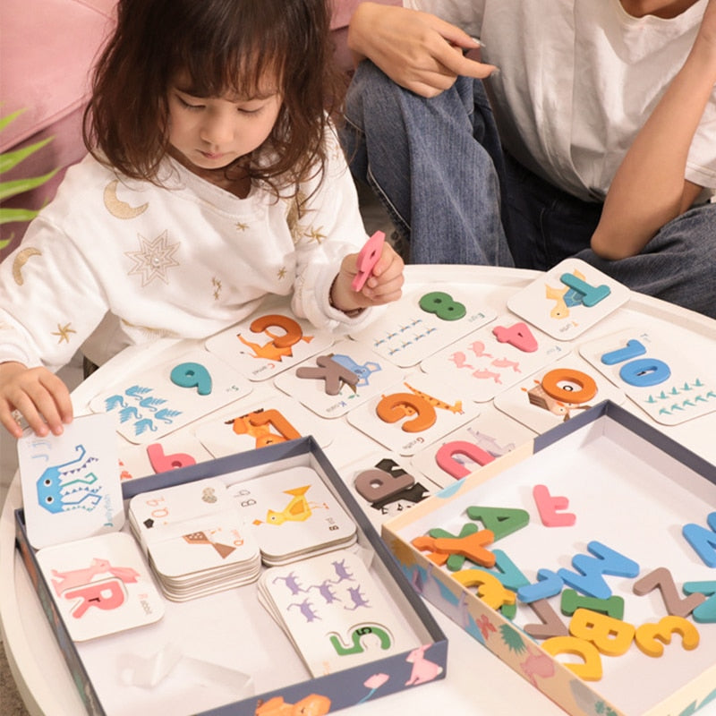 Animal Matching with alphabet Puzzle - Montessori Vision