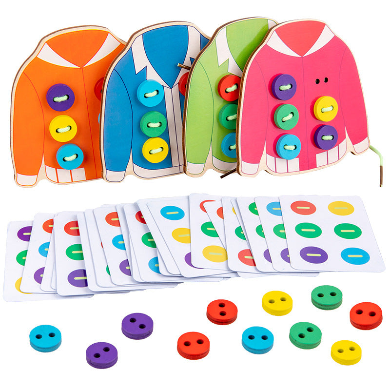 Montessori Sew Button To Shirt Toy - Montessori Vision