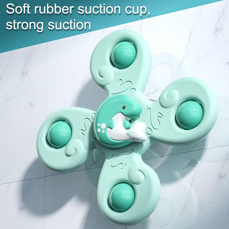 1PcsCartoon Fidget Suction Cup Spinner Toy For Baby Rotating Rattle  Educational Baby Games Kids Montessori Bath Toys ForChildren