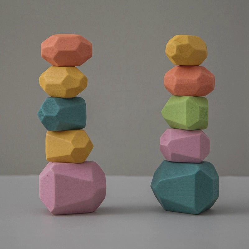 Wooden Balancing Stones - Montessori Vision