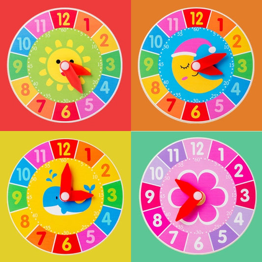Wooden Clock Learning Board - Montessori Vision