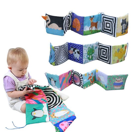 Sensory Cloth Book Baby Toys 0 12 Months Newborn - Montessori Vision