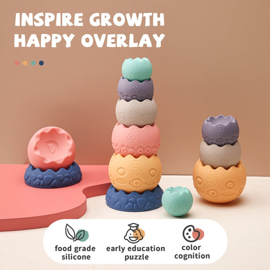 Soft Rubber Stacking Toy - Building Toy | Montessori Vision