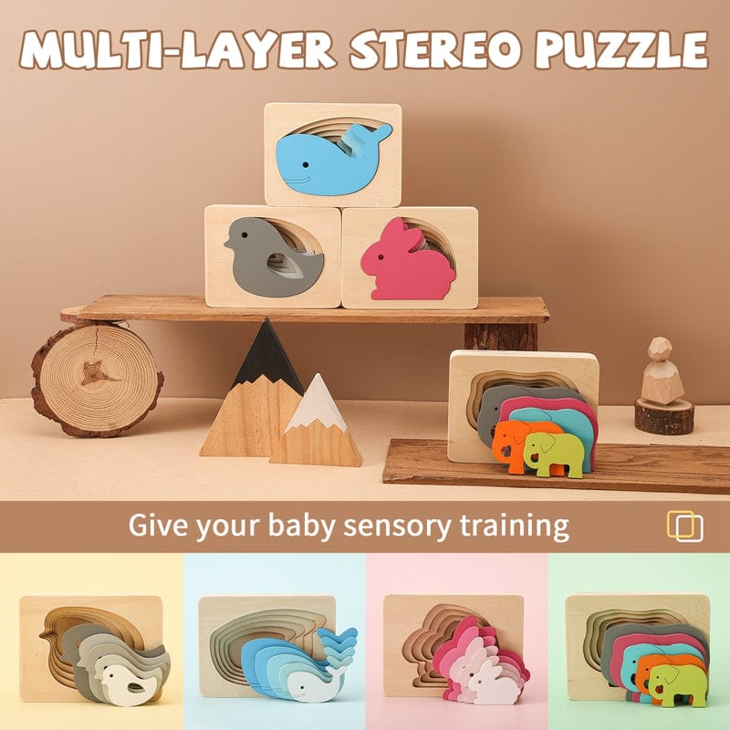 Montessori Multi-layer Puzzles - Animal Puzzle | Montessori Vision