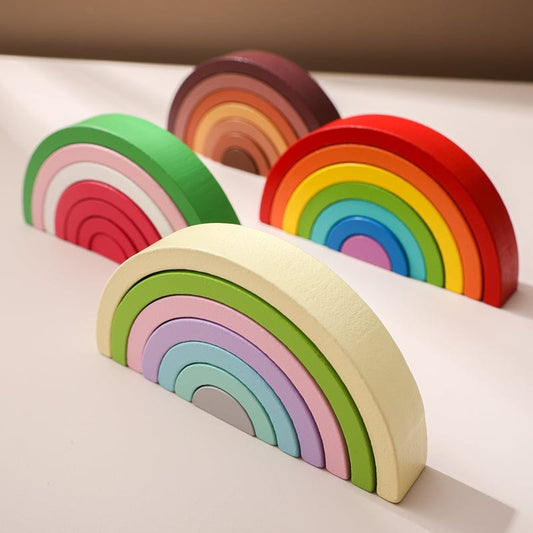 Montessori Rainbow Building Blocks - Wooden Blocks | Montessori Vision