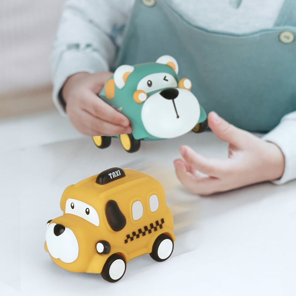Soft Rubber Animal Car - Inertia Kids Car | Montessori Vision