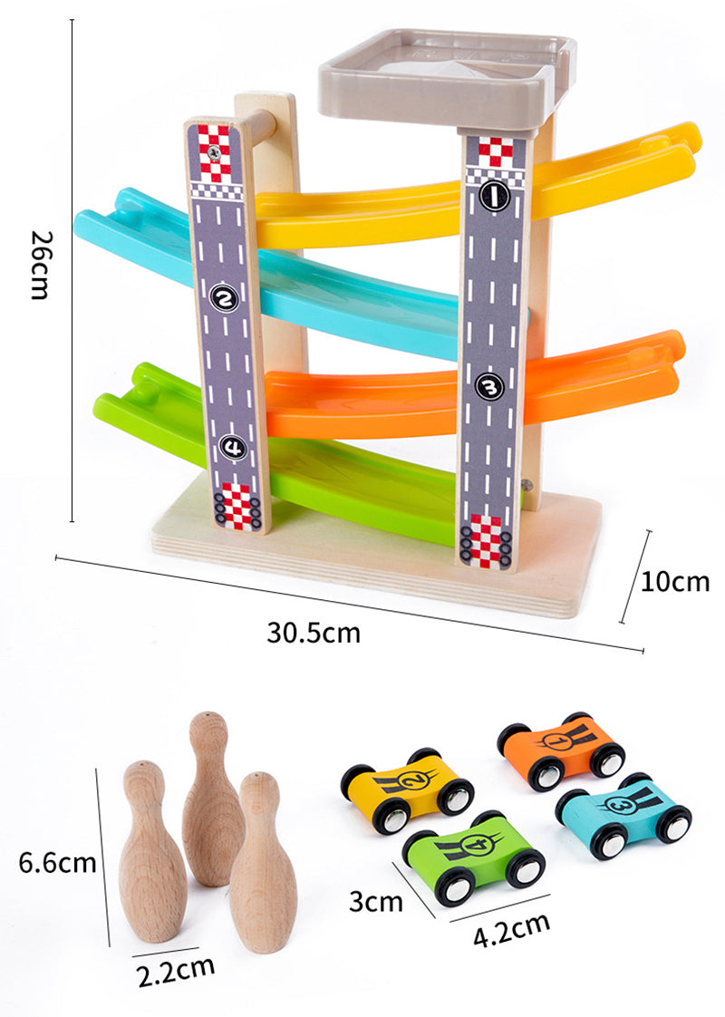 Wooden Racing car toy - Montessori Vision