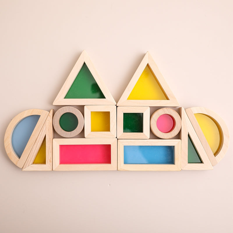 Assembling Rainbow Building Blocks - Blocks Set | Montessori Vision